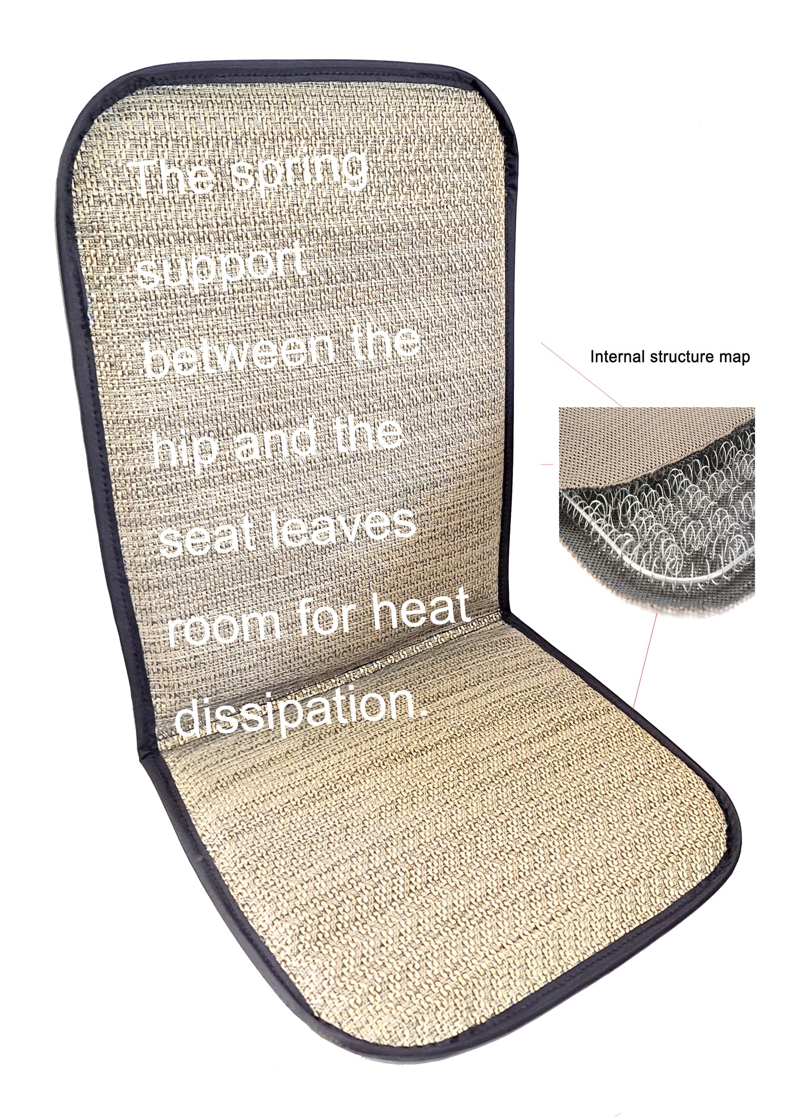 Comfortable Breathable Auto Chair Cushion Ergonomic Multifunction Car Front Seat Back Cushion Pad